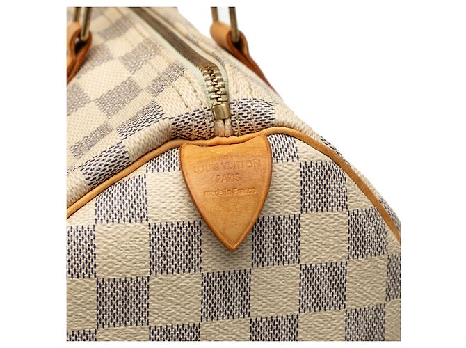 Louis Vuitton White Damier Azur Speedy 30 Weiß - Ansicht 5