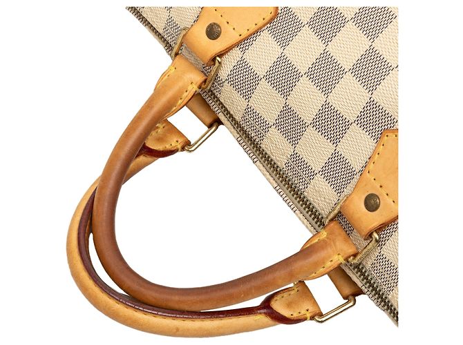 Louis Vuitton White Damier Azur Speedy 30 Weiß - Ansicht 6