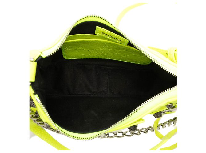 Balenciaga Mini Motocross Le Cagole in pelle verde Verde chiaro - vista 4