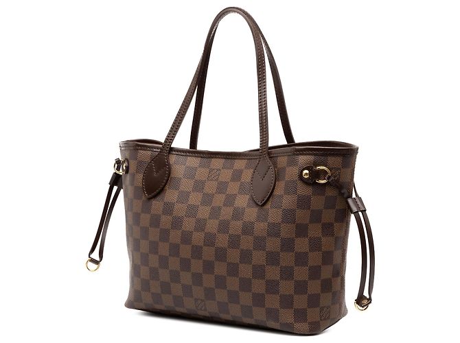 Louis Vuitton Brown Damier Ebene Neverfull PM Castaño - vista 2