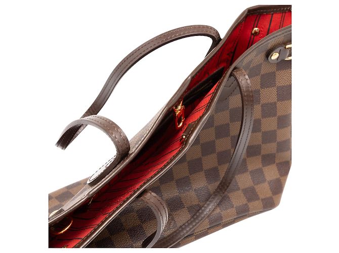 Louis Vuitton Brown Damier Ebene Neverfull PM Castaño - vista 6