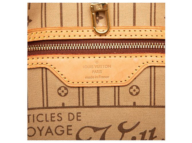 Louis Vuitton Brown Monogram Neverfull MM Marron - vue 5