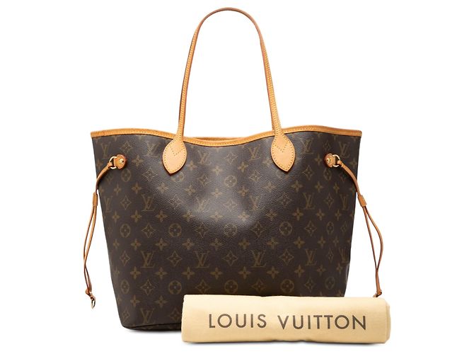 Louis Vuitton Brown Monogram Neverfull MM Marron - vue 7