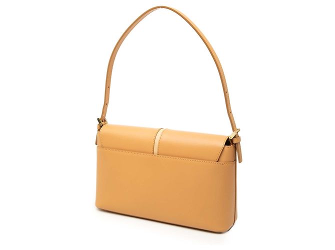 Borsa a tracolla con patta Burberry in pelle marrone Caramello - vista 2