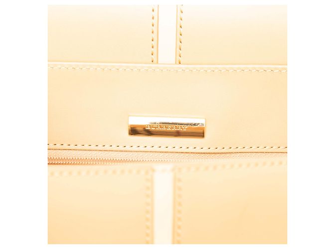 Borsa a tracolla con patta Burberry in pelle marrone Caramello - vista 5