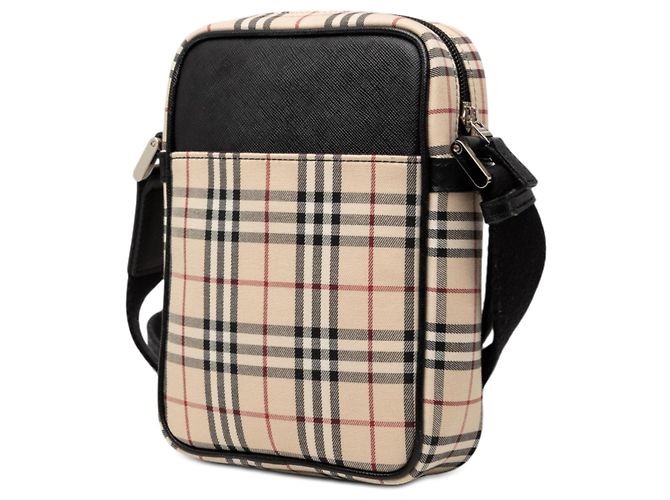Borsa Crossbody Burberry Beige House Check Canvas - vista 2