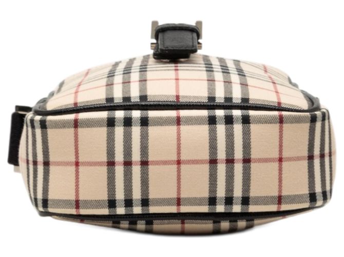Borsa Crossbody Burberry Beige House Check Canvas - vista 3