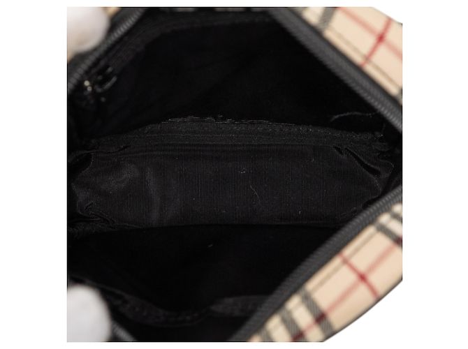 Borsa Crossbody Burberry Beige House Check Canvas - vista 4