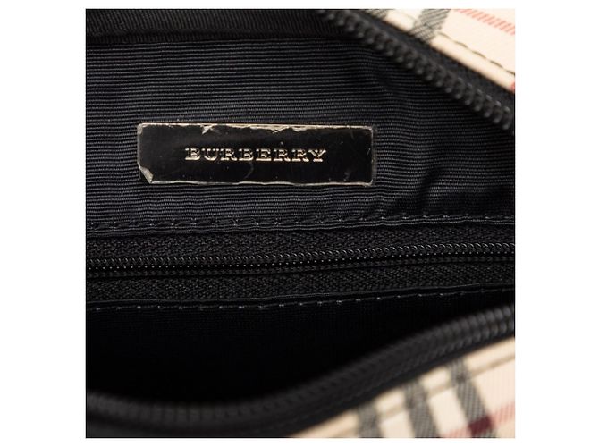 Borsa Crossbody Burberry Beige House Check Canvas - vista 5