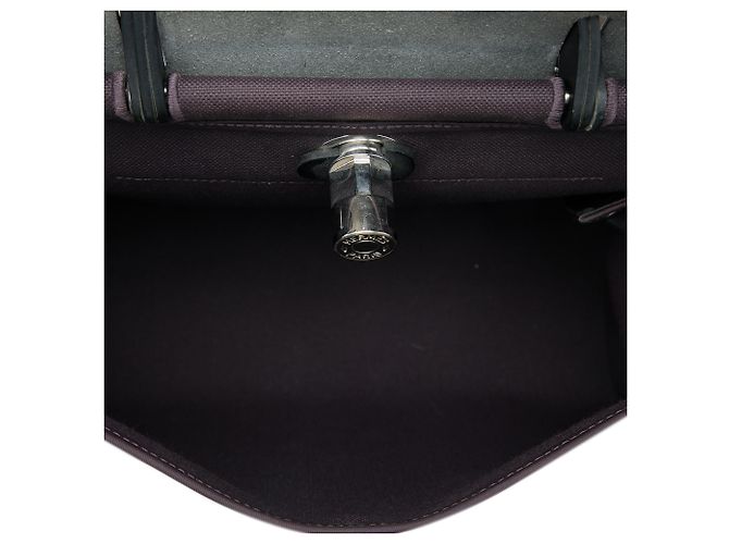 Hermès Purple Toile Herbag Zip 31 Lila Dunkelviolett - Ansicht 4