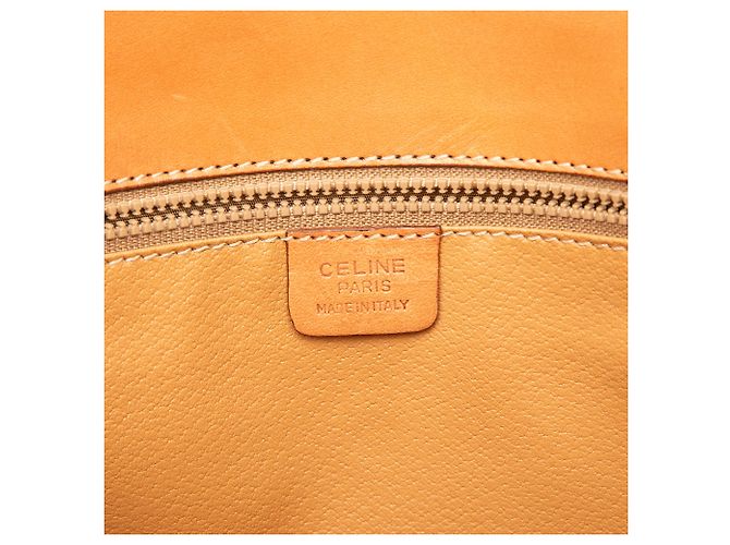 Céline Clutch Celine Brown Macadam Coated Canvas Marrone - vista 5