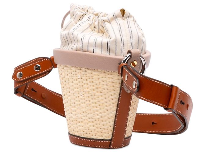 Maison Martin Margiela Maison Margiela Beige Fire gewebte Raffia-Bucket Bag - Ansicht 2