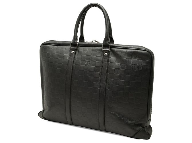 Louis Vuitton Black Damier Infini Porte-Documents Voyage Schwarz - Ansicht 2