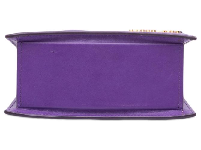 Jacquemus Purple Leather Le Chiquito Noeud Porpora - vista 3