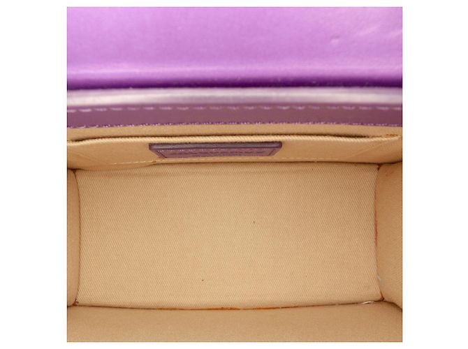 Jacquemus Purple Leather Le Chiquito Noeud Porpora - vista 4