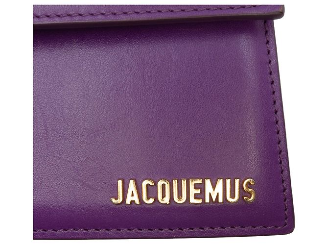 Jacquemus Purple Leather Le Chiquito Noeud Porpora - vista 5