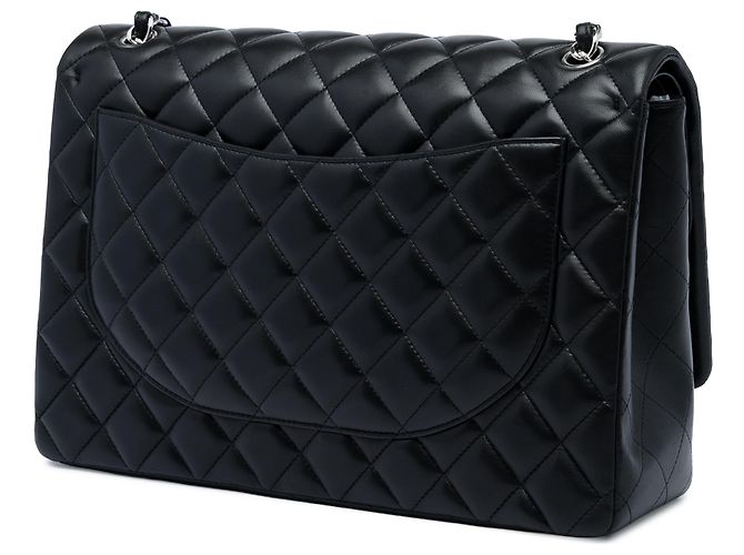 Chanel Black Jumbo Classic Lambskin Double Flap Nero - vista 2