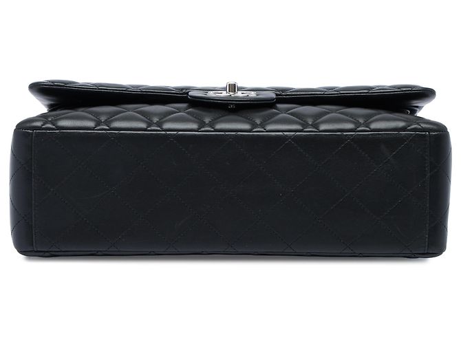 Chanel Black Jumbo Classic Lambskin Double Flap Nero - vista 3