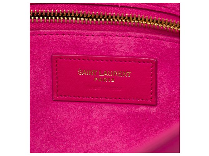 Autre Marque Saint Laurent Le 5 a 7 in pelle di vitello liscia rosa - vista 5