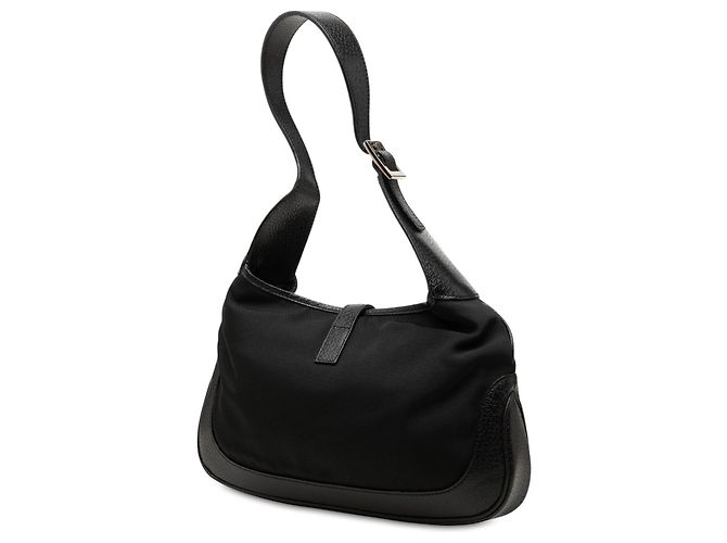 Borsa a tracolla Jackie Gucci in nylon nero - vista 2