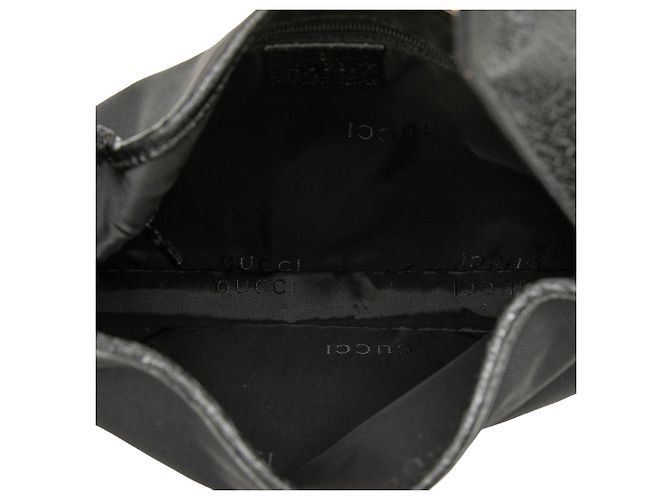 Borsa a tracolla Jackie Gucci in nylon nero - vista 4