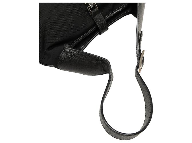 Borsa a tracolla Jackie Gucci in nylon nero - vista 6