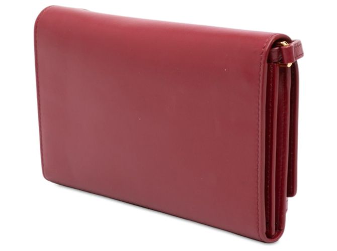 Portafoglio con tracolla TB Burberry in pelle rossa Rosso Bordò - vista 2