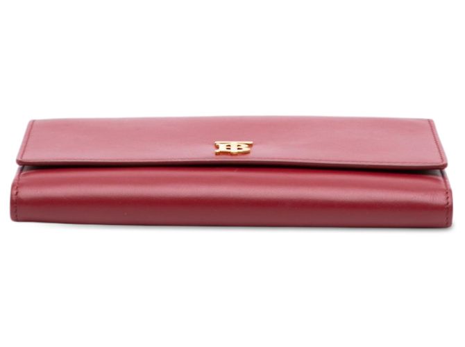 Portafoglio con tracolla TB Burberry in pelle rossa Rosso Bordò - vista 3
