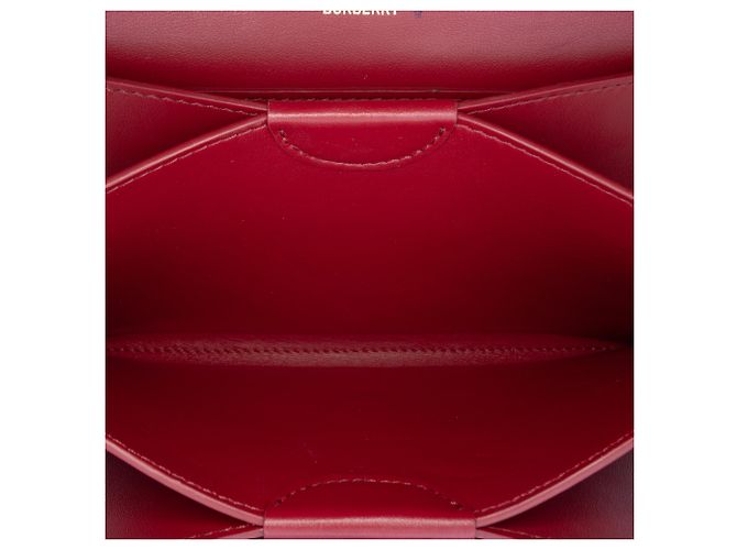 Portafoglio con tracolla TB Burberry in pelle rossa Rosso Bordò - vista 4
