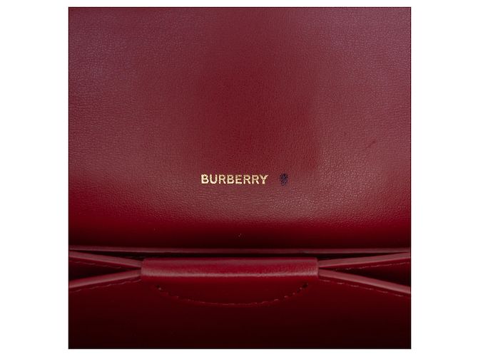 Portafoglio con tracolla TB Burberry in pelle rossa Rosso Bordò - vista 5