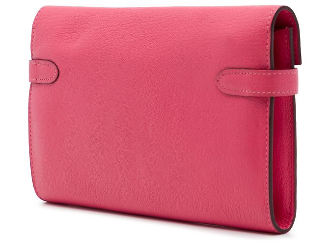 Cartera Hermès Kelly Longue en Chevre Mysore Rosa - vista 2