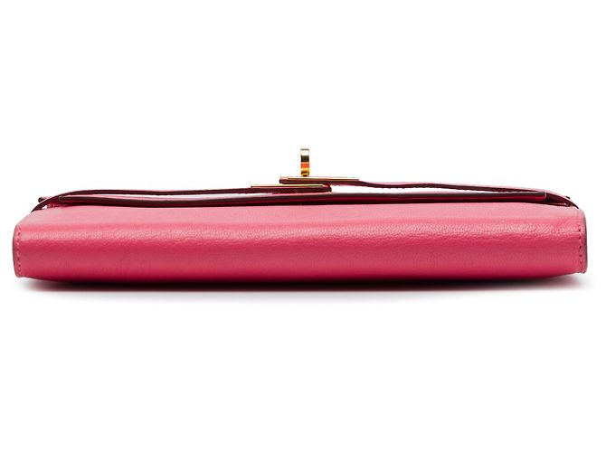 Cartera Hermès Kelly Longue en Chevre Mysore Rosa - vista 3