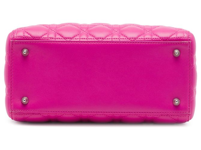 Autre Marque Dior Pink Medium Lambskin Cannage Lady Dior Rosa - vista 3