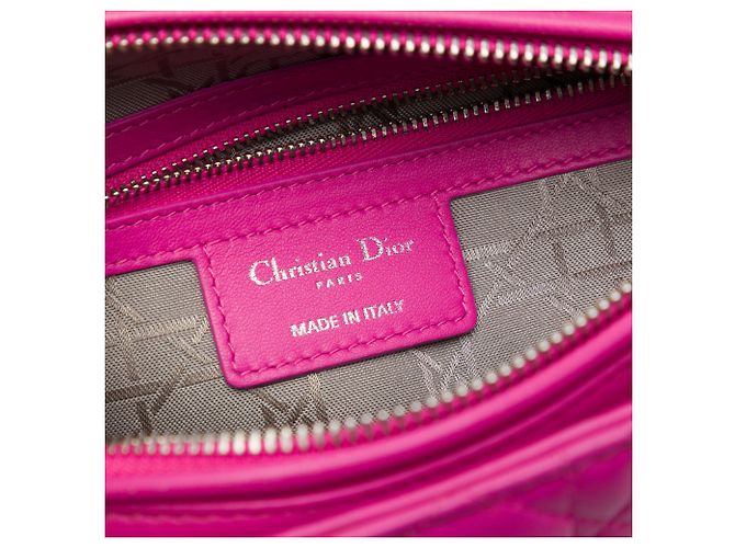 Autre Marque Dior Pink Medium Lambskin Cannage Lady Dior Rosa - vista 5