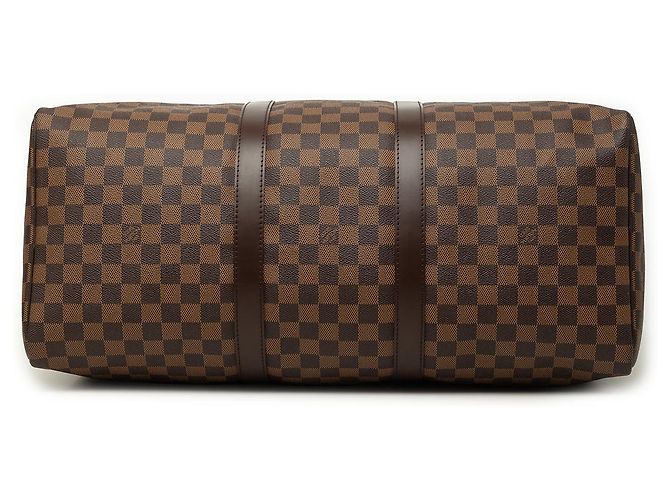 Louis Vuitton Brown Damier Ebene Keepall 50 Castaño - vista 3