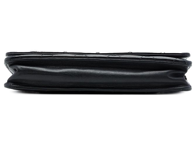 Portafoglio Chanel Black CC Quilted Patent Wallet On Chain Nero - vista 3