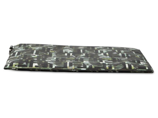 Pouch da polso Fendi Black FF 1974 in nylon camouflage Nero - vista 3