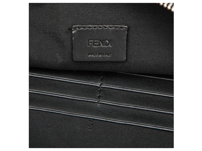 Pouch da polso Fendi Black FF 1974 in nylon camouflage Nero - vista 5