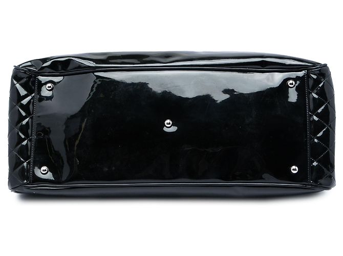 Chanel Black CC Patent Lipstick Ligne Tote Bag Schwarz - Ansicht 3