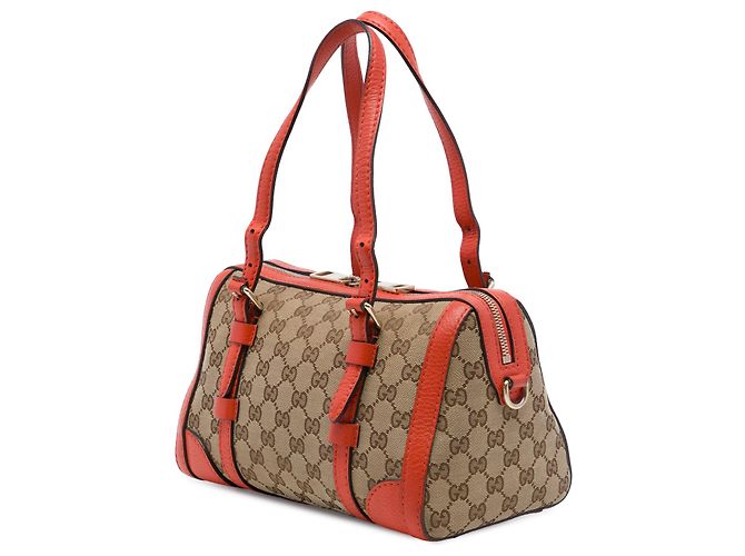 Borsa Boston Gucci Beige Small GG Canvas con cintura - vista 2