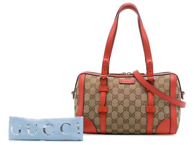 Borsa Boston Gucci Beige Small GG Canvas con cintura - vista 7