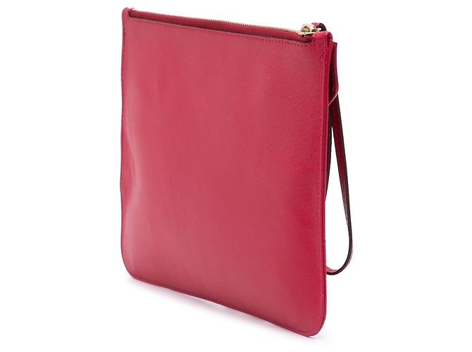 Chloé Leder-Couvert-Clutch in Rot - Ansicht 2