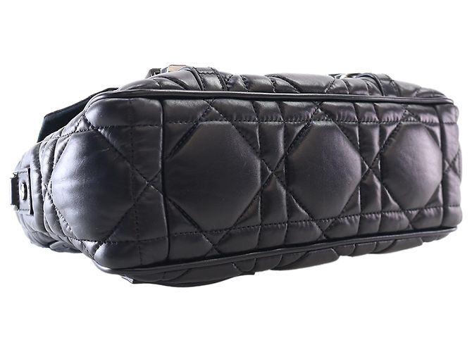Autre Marque Borsa a Tracolla Diorcamp Piccola in Pelle di Vitello Macrocannage Nera Dior Nero - vista 5