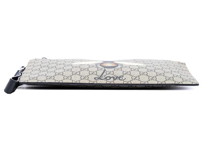 Clutch Gucci Beige GG Supreme Blind for Love - vista 3