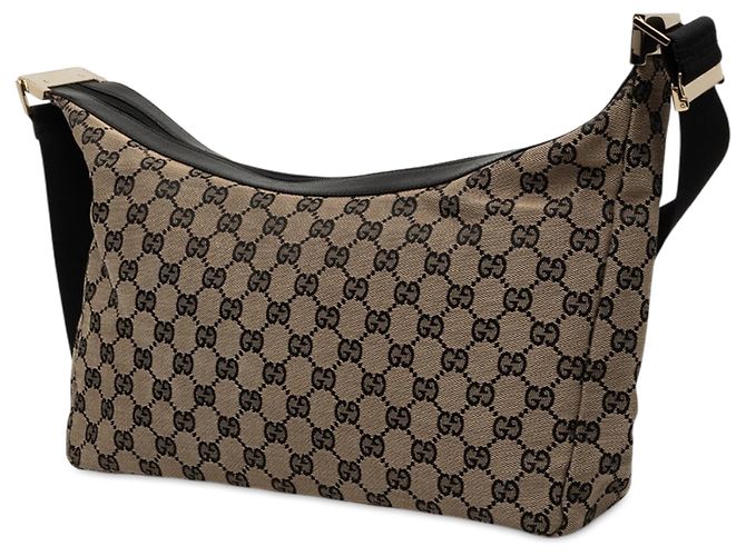 Borsa a tracolla Gucci in tela GG beige - vista 2