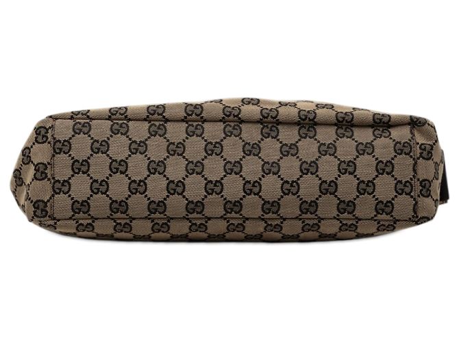 Borsa a tracolla Gucci in tela GG beige - vista 3