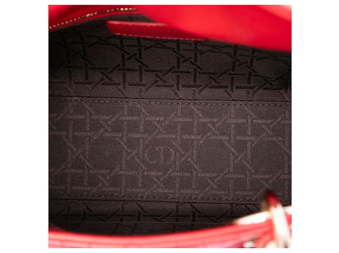 Autre Marque Dior Red Small Lambskin Cannage My ABCDior Lady Dior Rosso - vista 4