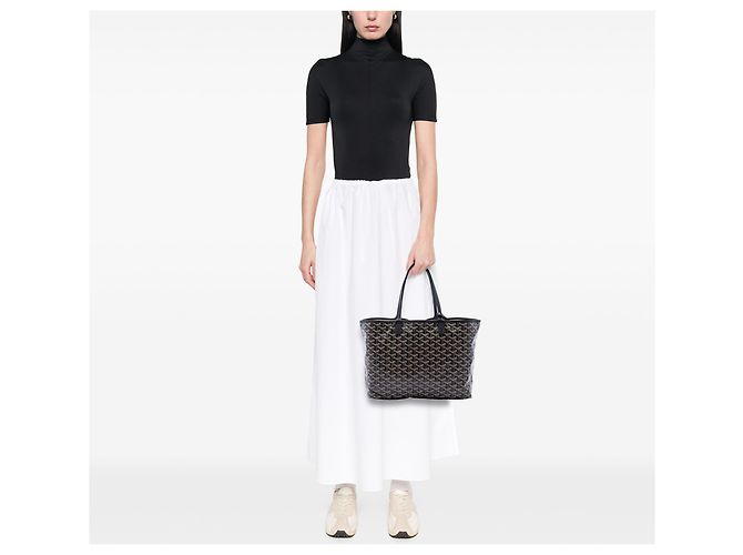Goyard Black Goyardine Saint Louis PM Nero - vista 6