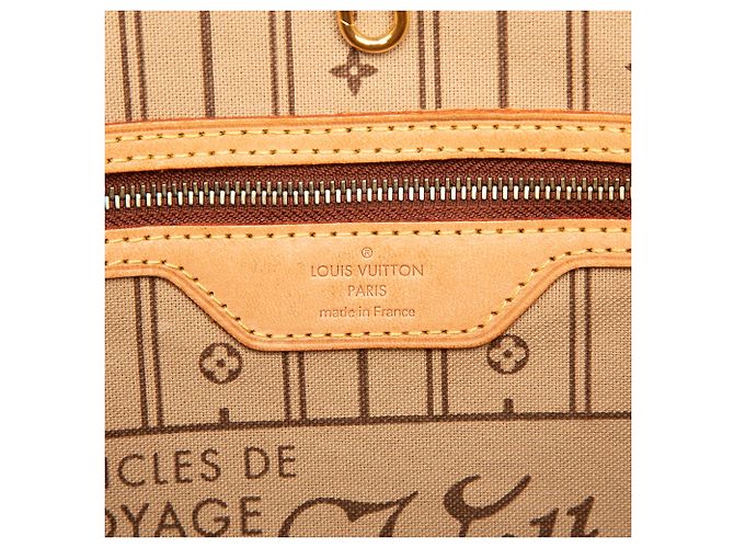 Louis Vuitton Brown Monogram Neverfull MM Marrom - vista 5