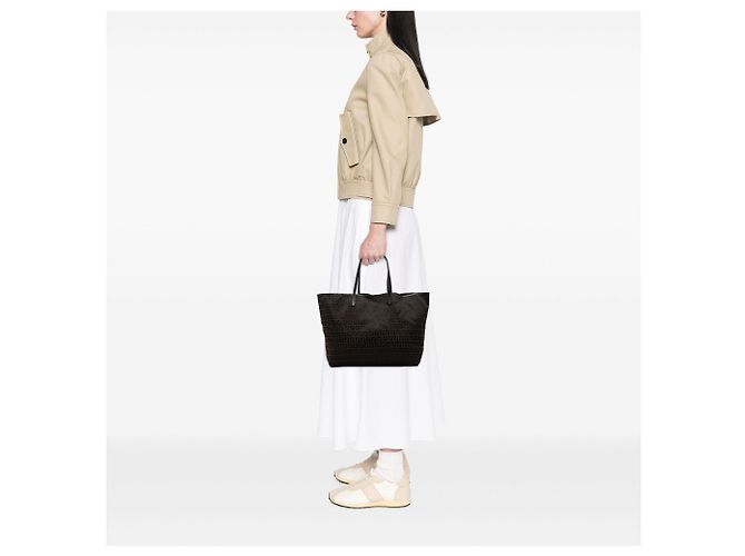 Fendi Medium Zucchino Canvas Roll Tote in Braun Dunkelbraun - Ansicht 6
